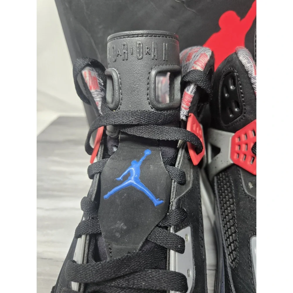 Jordan Spizike‎ Black Varsity Red Size 13 Cement Grey 315371-062 OG Authentic
